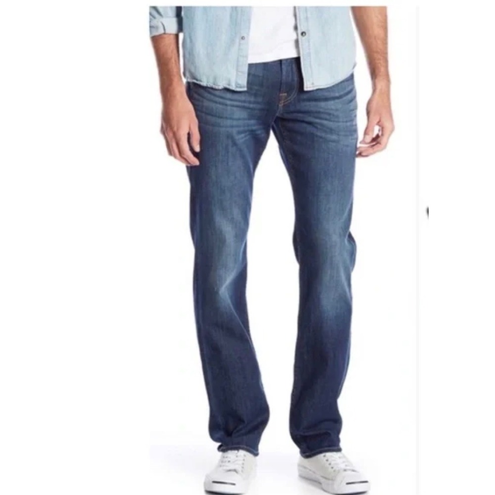 7 For All Mankind Standard Straight Leg Jeans Mens 36 Dark Wash Cotton